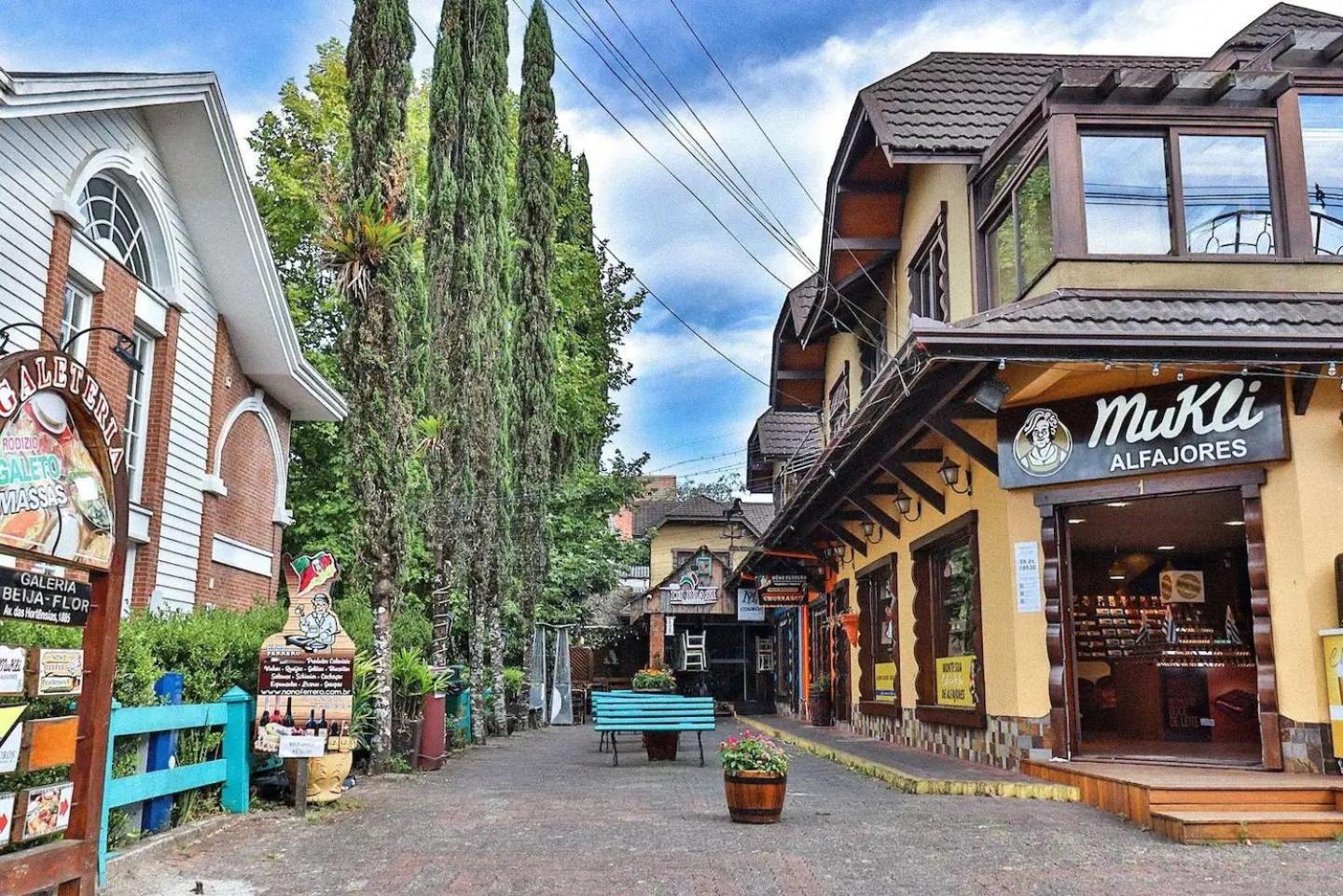 Appartement Locar-In Gramado - Loft A 50 M Da Rua Coberta. Extérieur photo